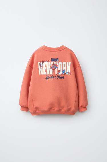 SPIDER-MAN © MARVEL PATCH SWEATSHIRT - Coral by Zara