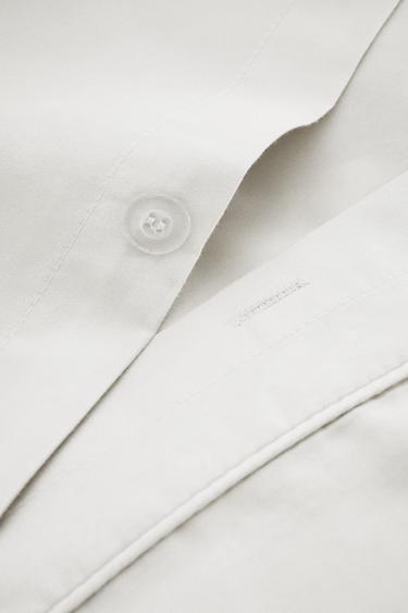 Zara （500 紗支密度）棉緞被套 - 白色