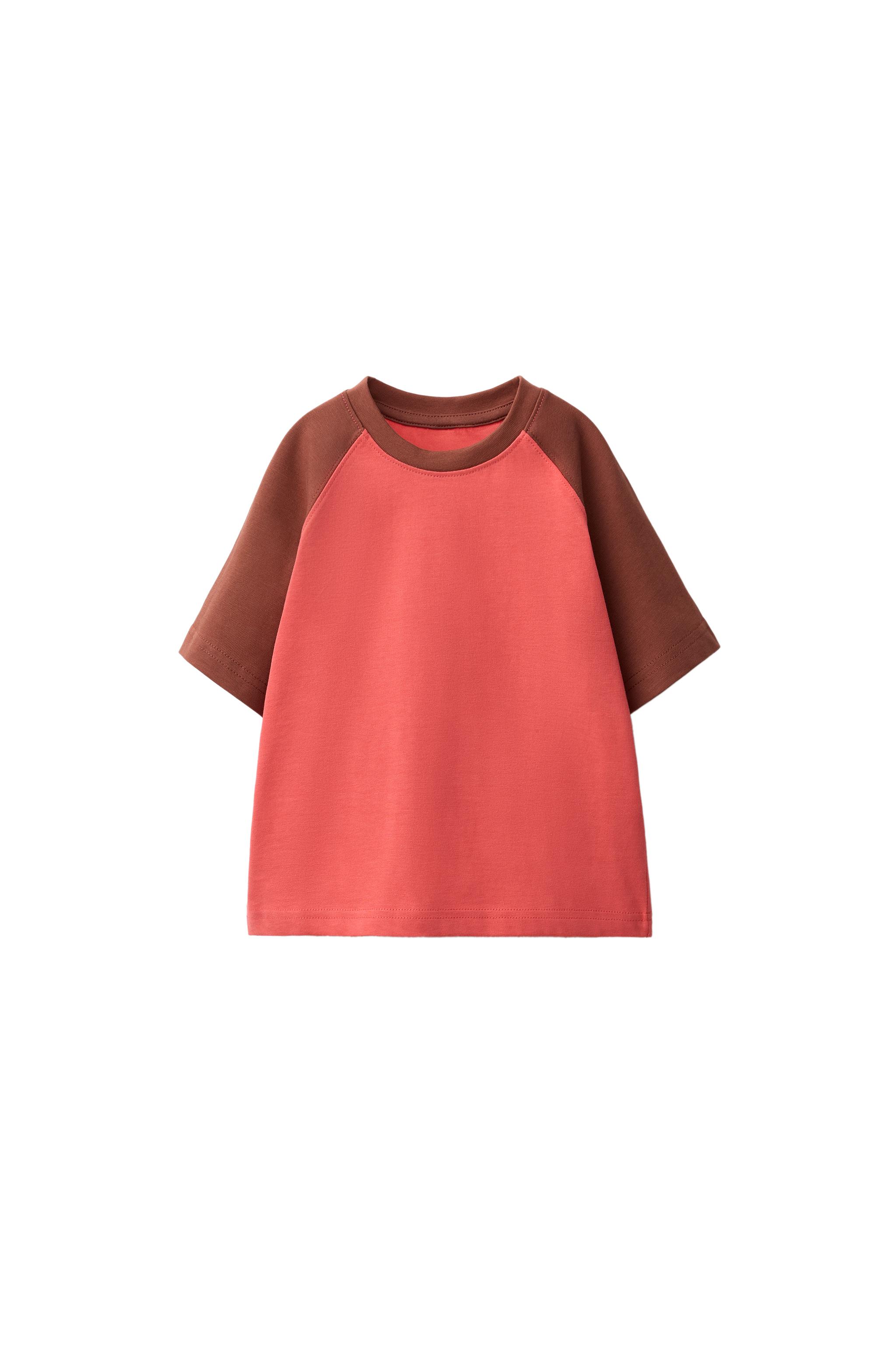 RAGLAN SLEEVE T-SHIRT — Red / Coral