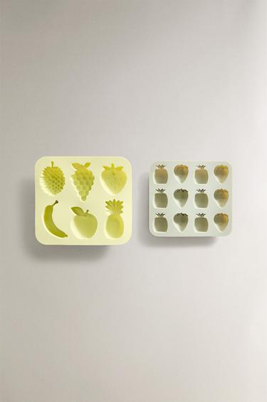 LOT BACS À GLAÇONS SILICONE FRUITS (LOT DE 2) - Verts de Zara