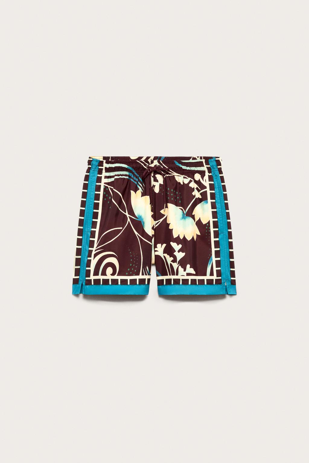 Limited Edition Mixed Print Flowy Shorts — Men's