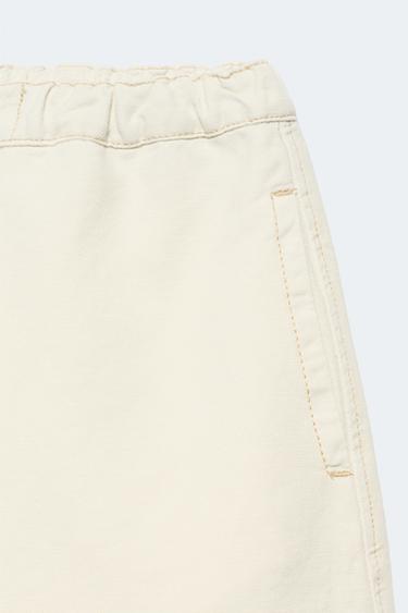 2-14 YEARS / LIMITED EDITION COTTON LINEN SAROUEL TROUSERS - Ecru by Zara - Image 2