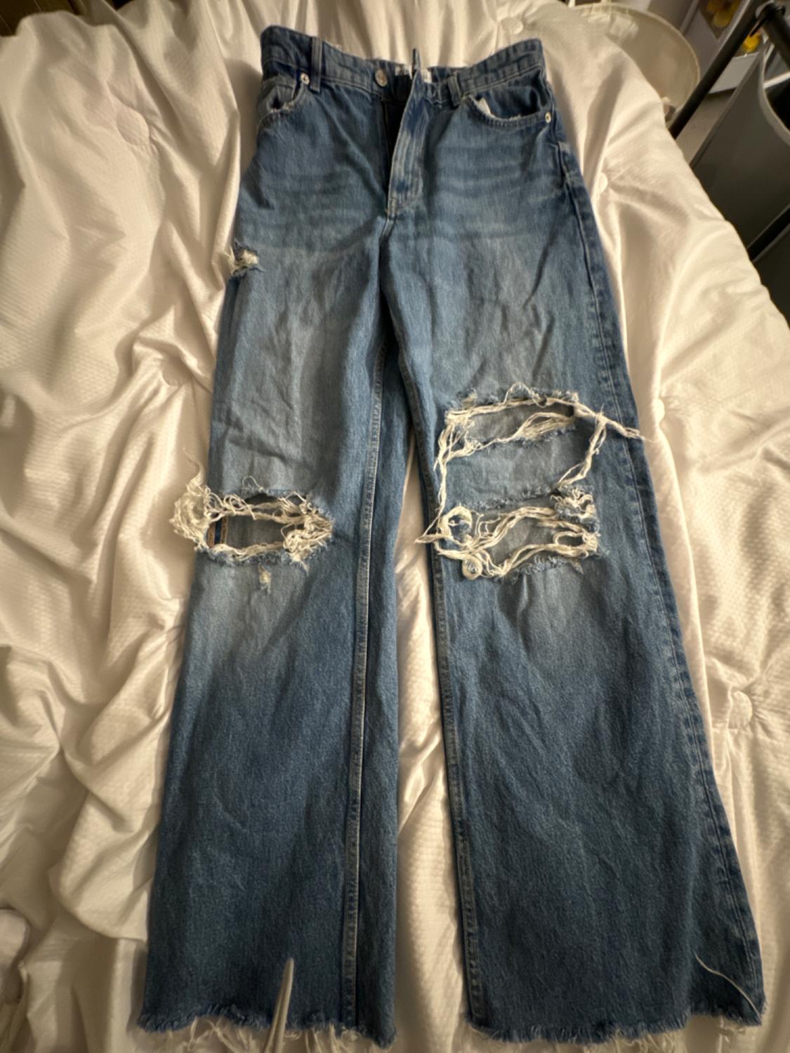 JEANS WIDE LEG ROTOS