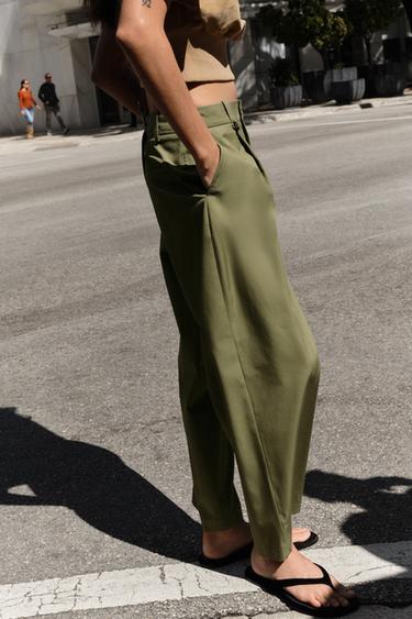PANTALON CHINO DROIT - Kaki de Zara - Image 5