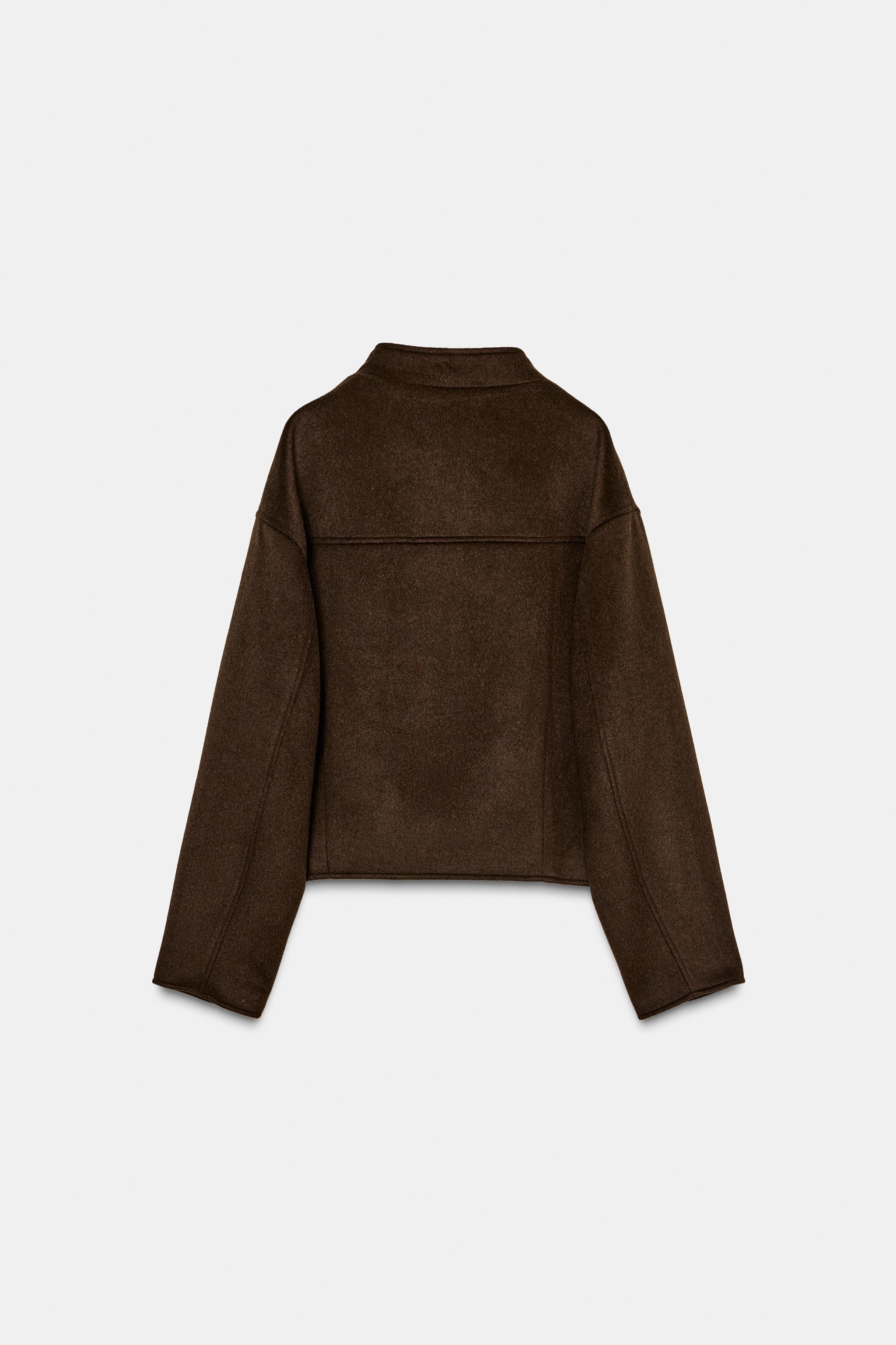 SOFT CROSSOVER JACKET - Dark brown | ZARA Canada