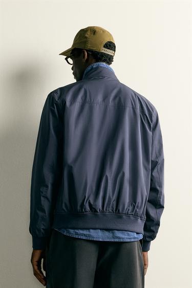 Zara WATER REPELLENT TECHNICAL JACKET - navy