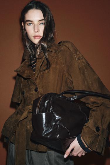 ZW COLLECTION LIMITED EDITION: КҮДЕРІ ҚЫСҚА ТРЕНЧ - Хаки Zara компаниясынан