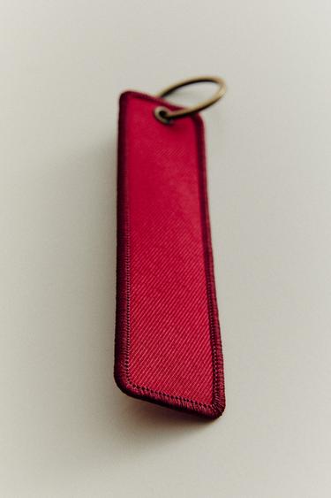 SMOOTH CANVAS KEY RING - Red by Zara - Image 4