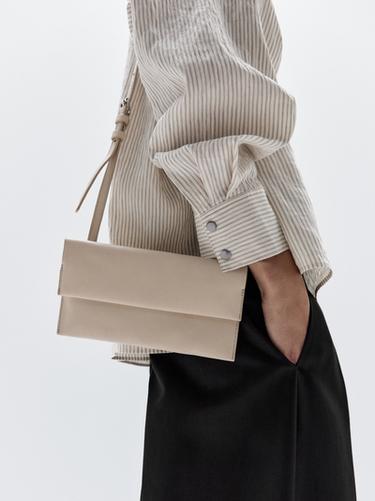 Zara Nappa leather mini crossbody bag - Ecru