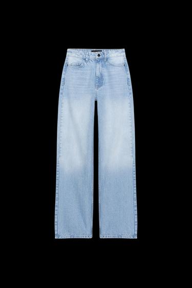 Zara Z.04 FULL LENGTH HIGH WAIST JEANS - Light blue