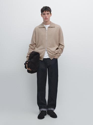 Zara Zip-up high neck cardigan - 758