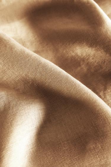 HOUSSE DE COUETTE LIN LAVÉ (140 GXM²) - Marron clair de Zara