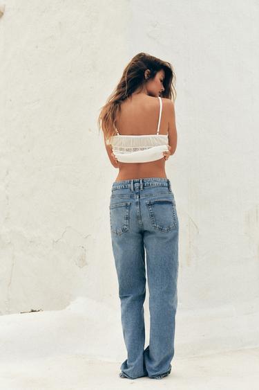 JEAN TRF DROIT À TAILLE HAUTE - Indigo de Zara - Image 3