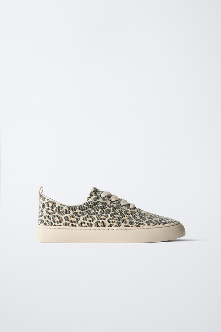 SNEAKERS CON STAMPA ANIMALIER Multicolore ZARA Italia Italy