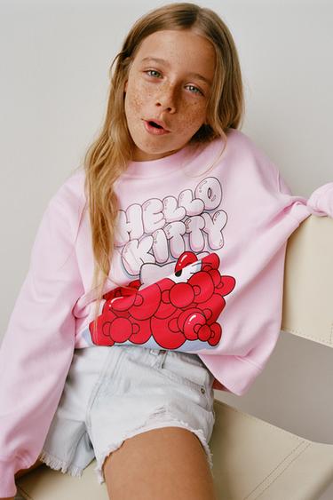 Zara HELLO KITTY © 印花運動衫 - 粉紅色