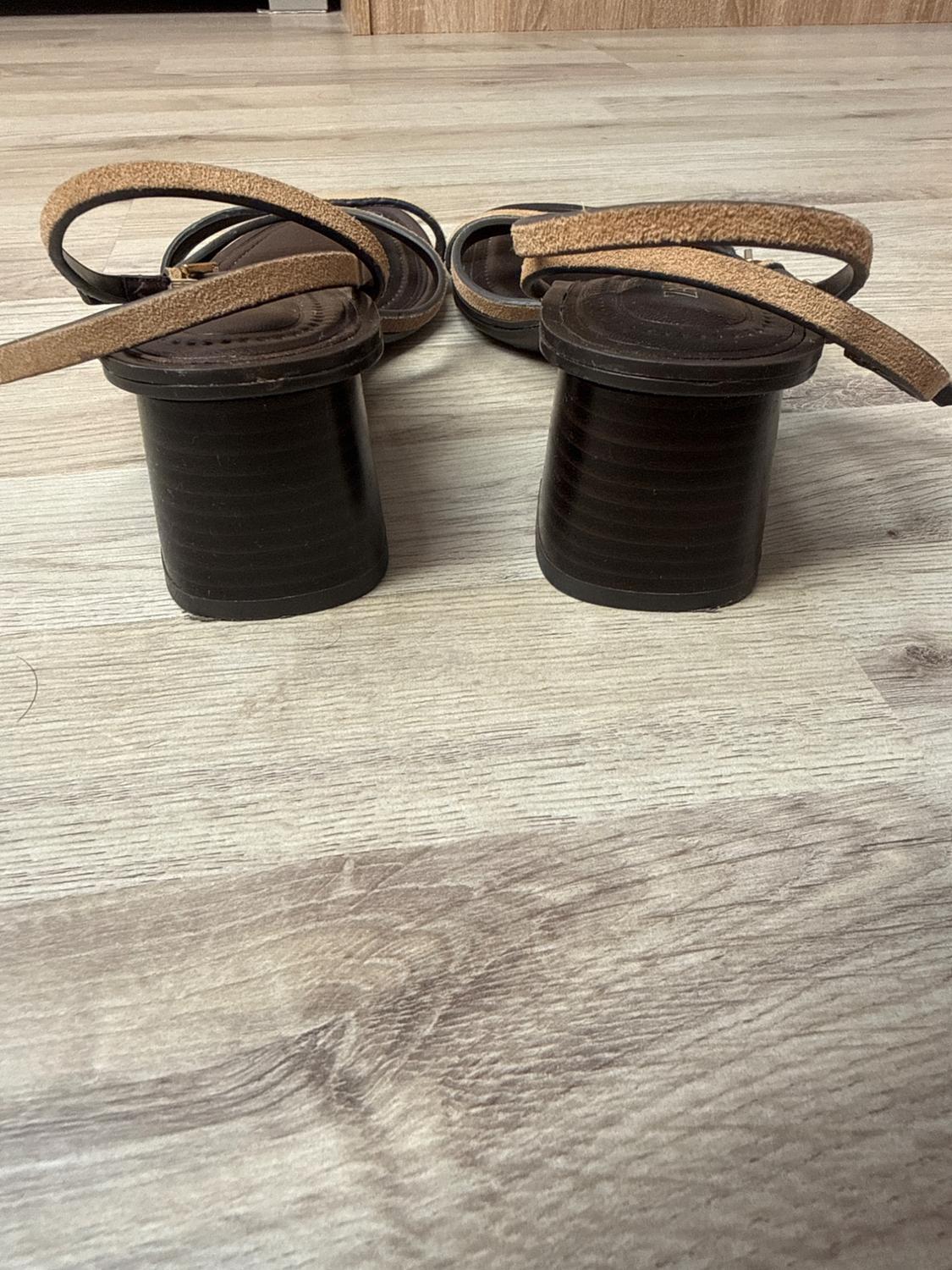 SPLIT SUEDE STRAPPY HEELED SANDALS - Image 2