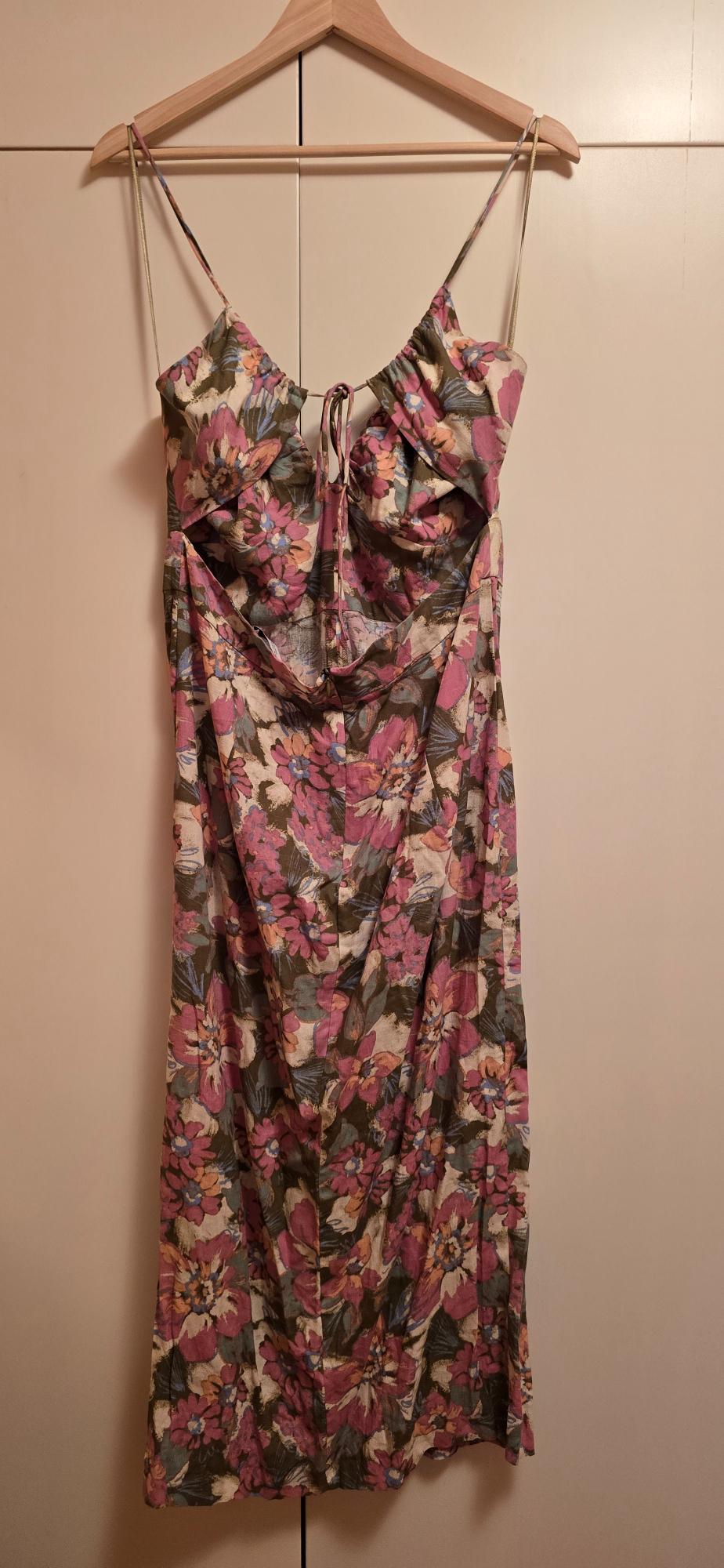 LINEN BLEND FLORAL PRINT DRESS - Image 2