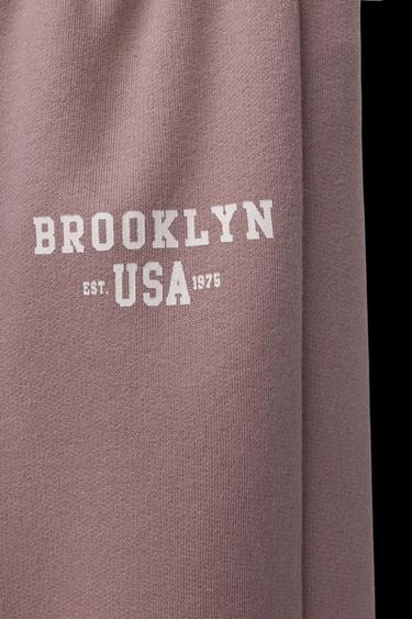 WIDE-LEG-JOGGINGHOSE AUS SWEATSTOFF - Rosa pudrig von Zara