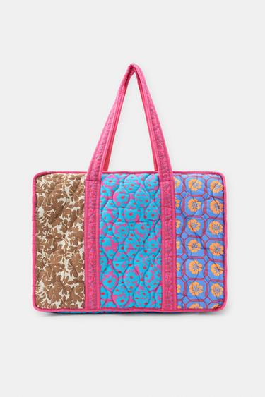 PATCHWORK PRINT QUILTED BAG - only one by Zara