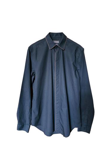 FORMAL BLACK PLACKET SHIRT