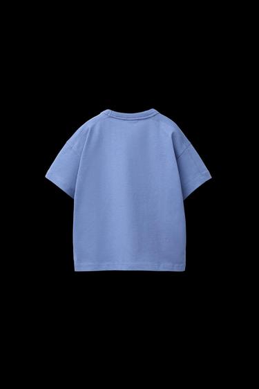 Zara BASIC HEAVY WEIGHT T-SHIRT - Blue