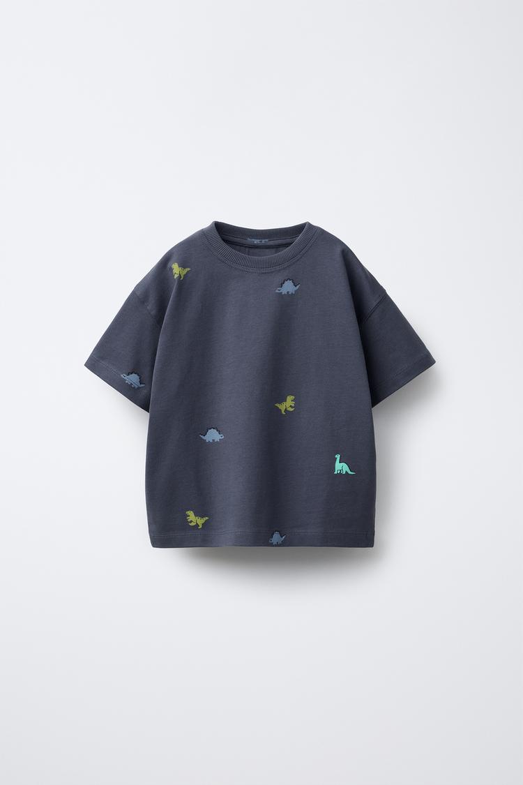 BLUE T-SHIRT WITH ALL OVER PRINT, BABY