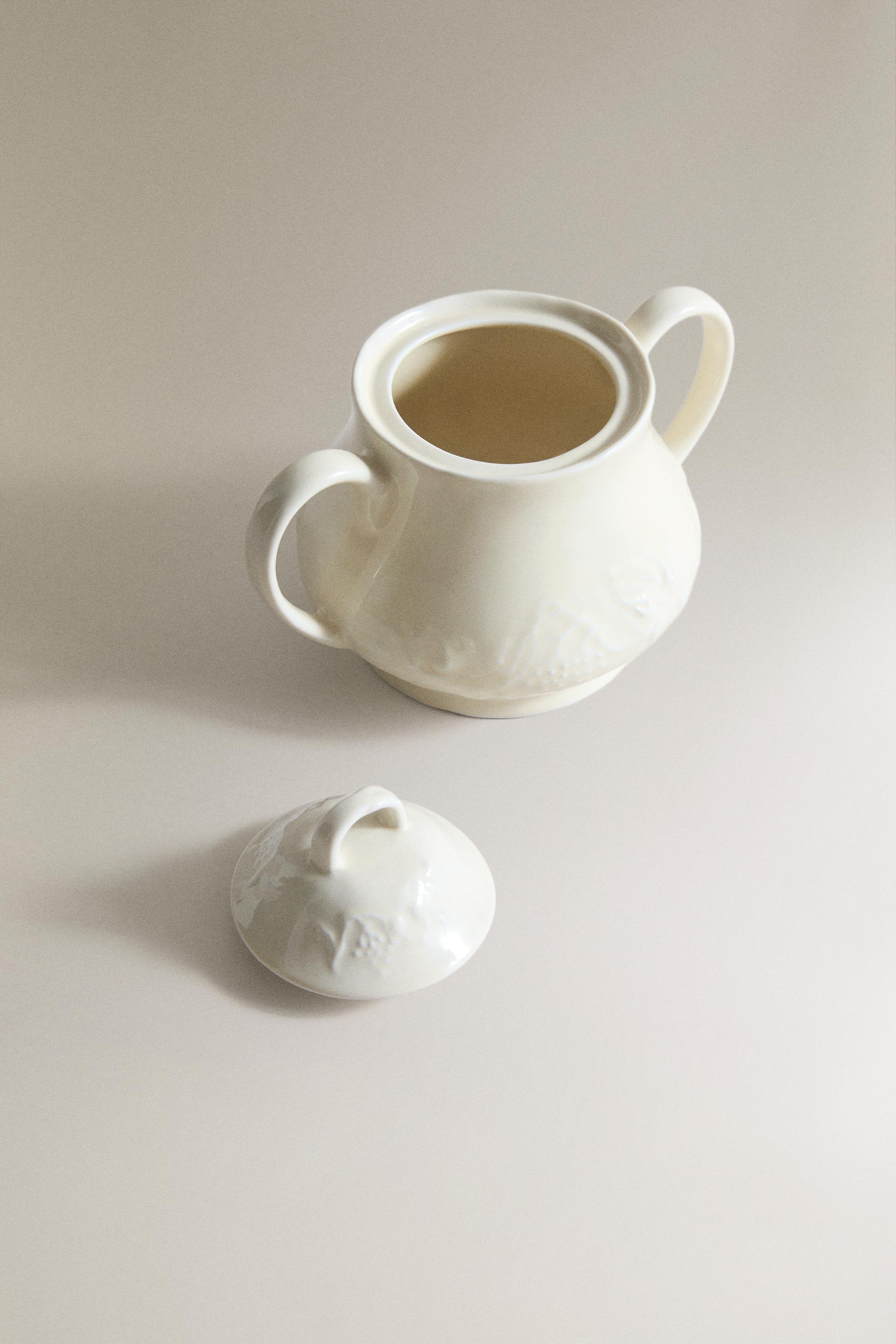 GRAPE PORCELAIN SUGAR BOWL — Cream
