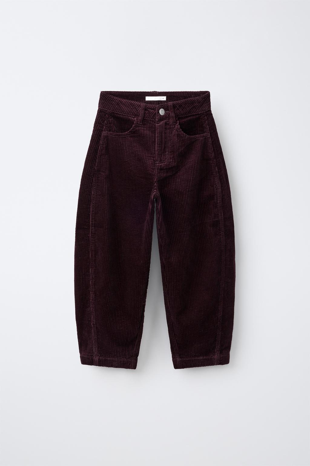 CORDUROY BARREL TROUSERS