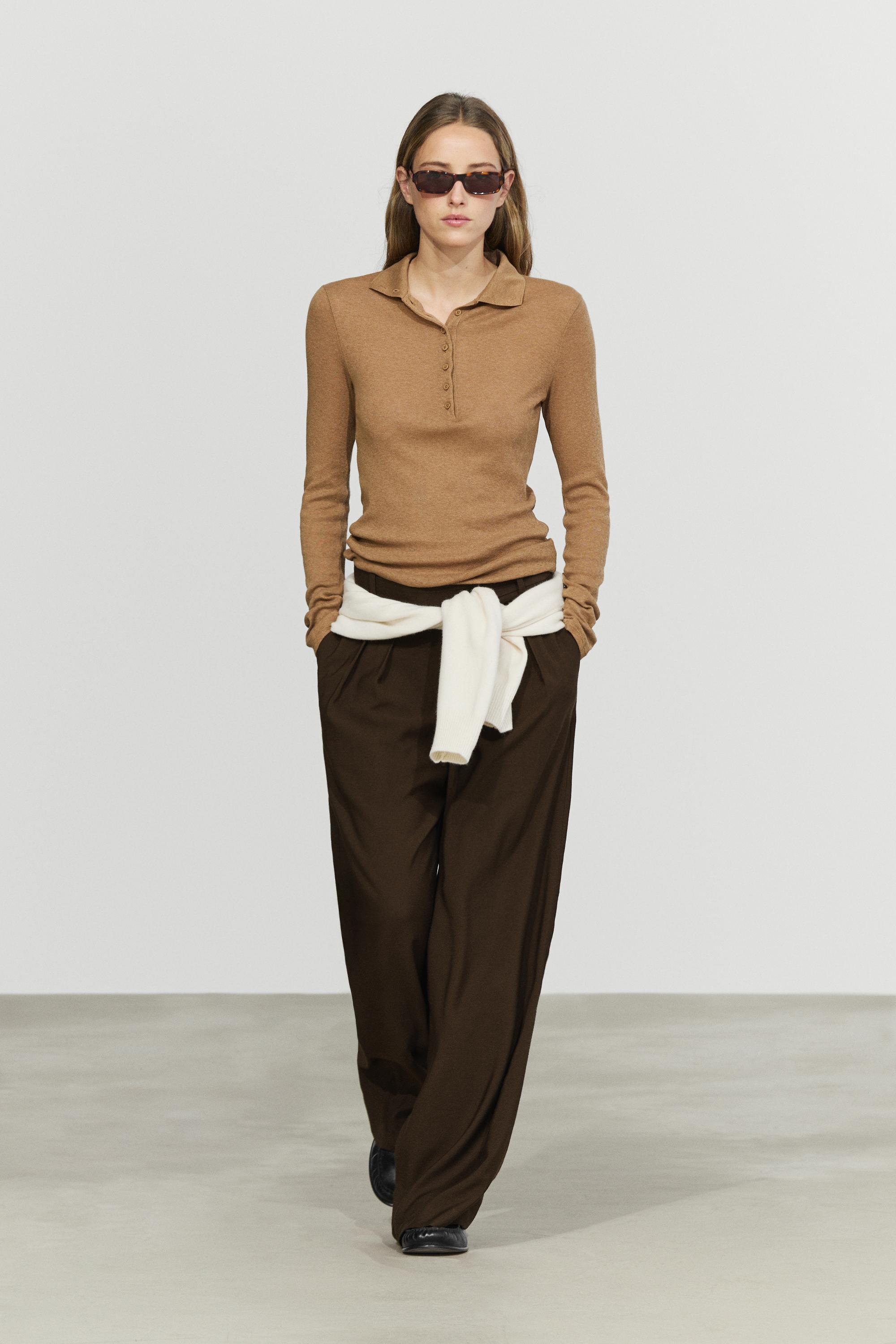 Long sleeve mock neck T-shirt