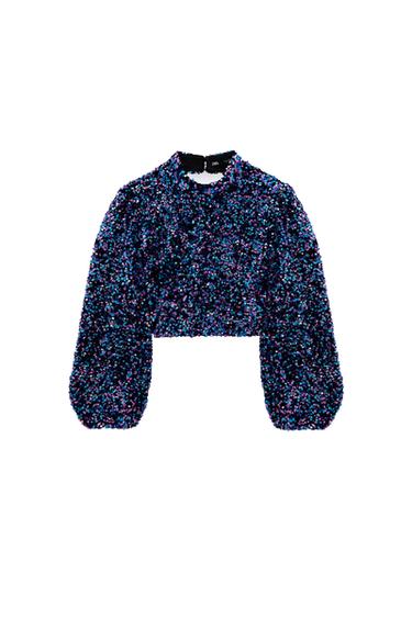 RUFFLED BLOUSE WITH BOW