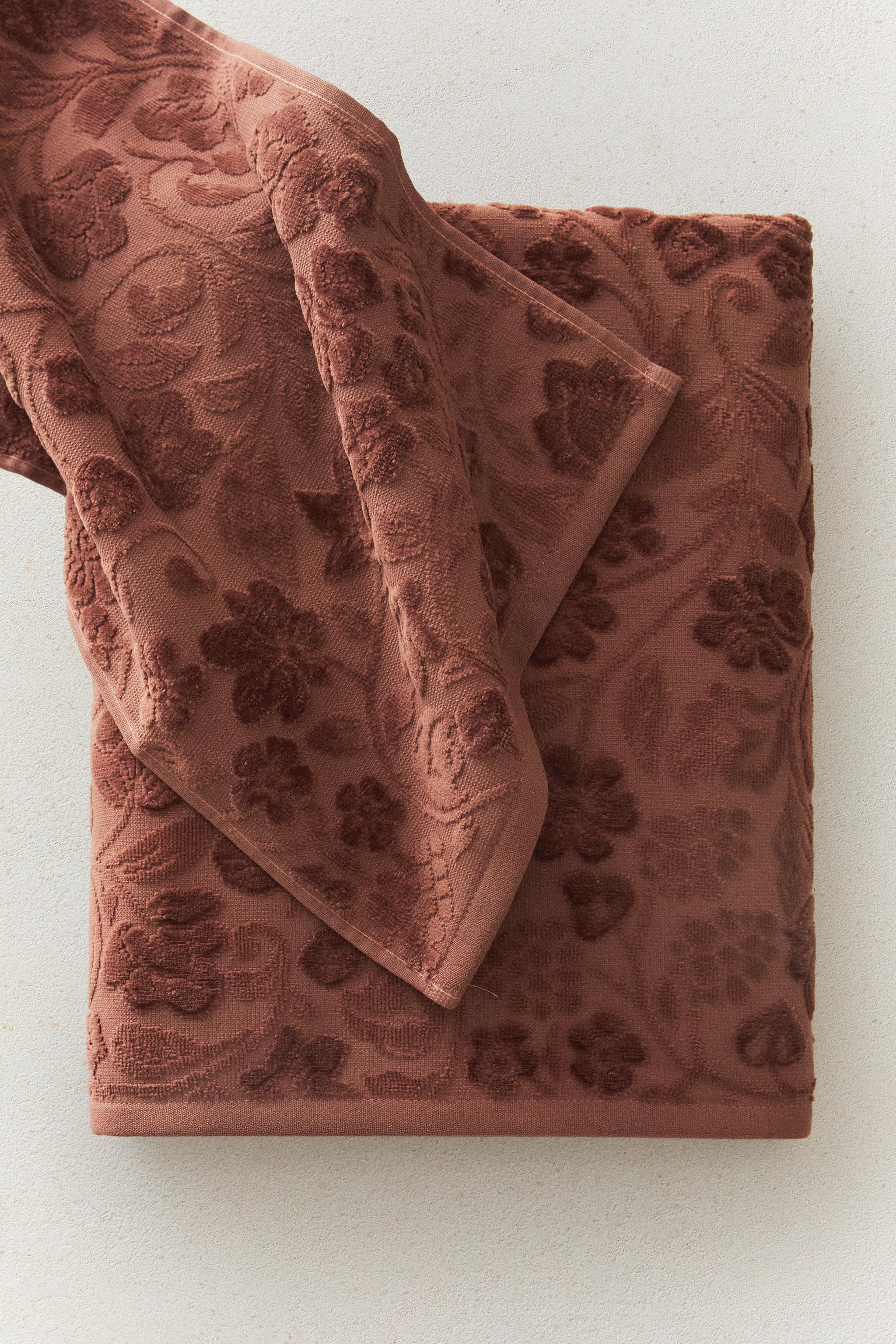 SERVIETTE DE BAIN VELOURS ANIMALIER
