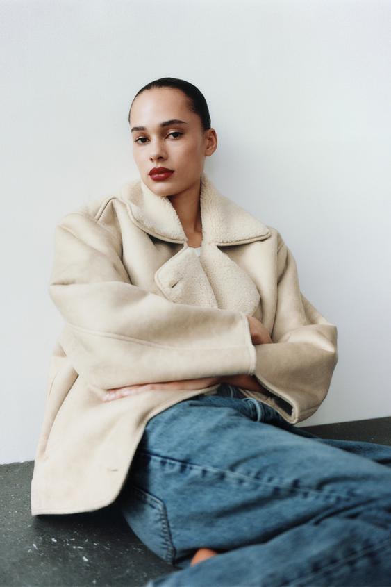 Leather Trend - Zara - Giacca Donna in Vera Pelle Colore Fango Invecchiato  (38) : : Moda