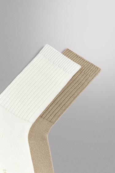 CHAUSSETTES D'ENTRAÎNEMENT LOT DE 2 - écru-blanc de Zara - Image 2