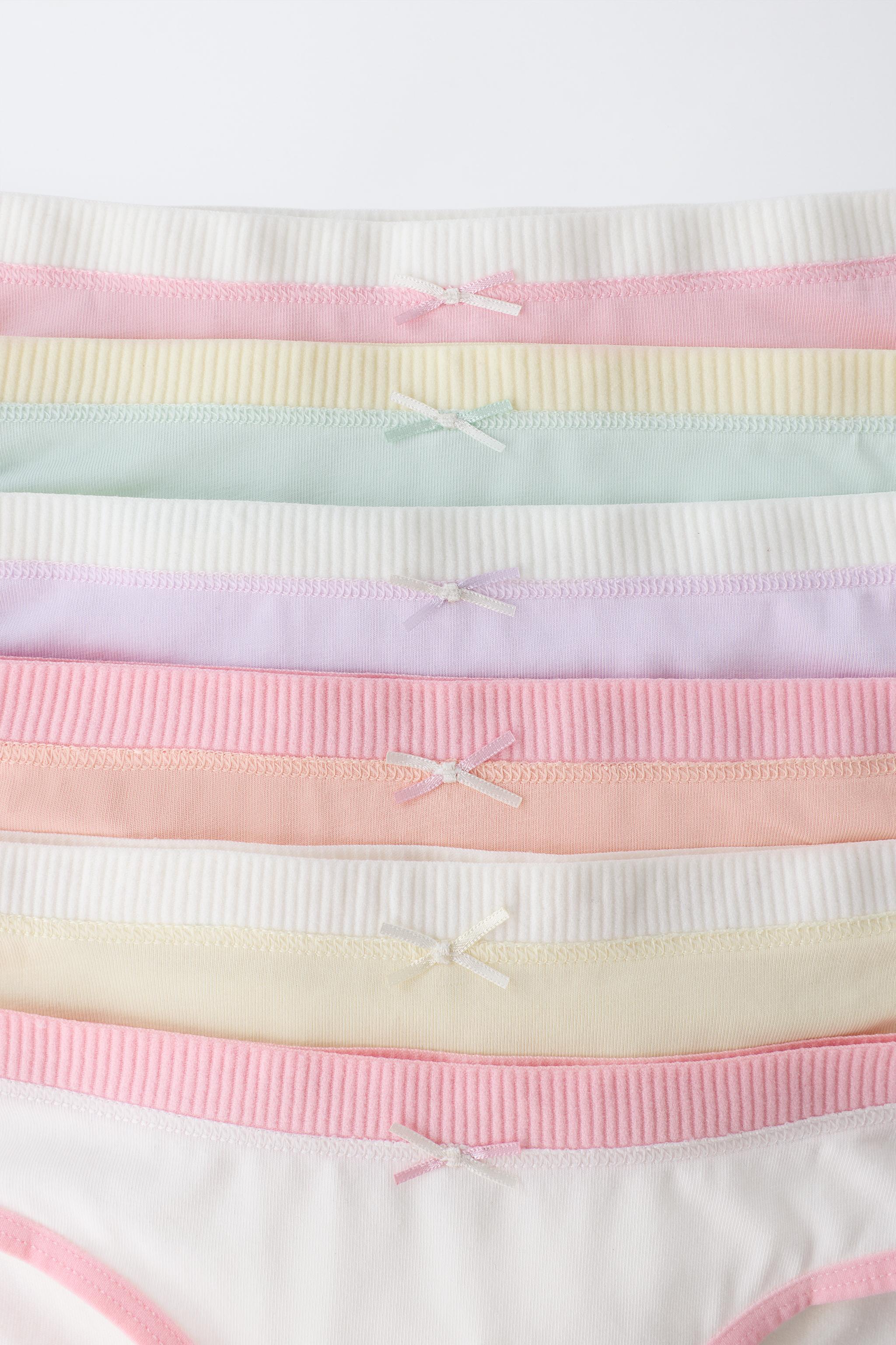 6-14 ANS/ LOT DE SIX CULOTTES CONTRASTE