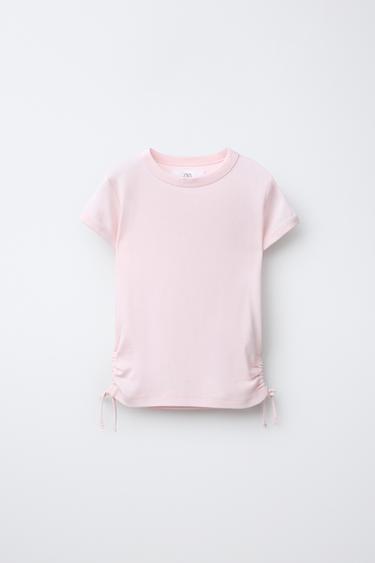CAMISETA CON MODAL CUT OUT LAZOS - Rosa de Zara