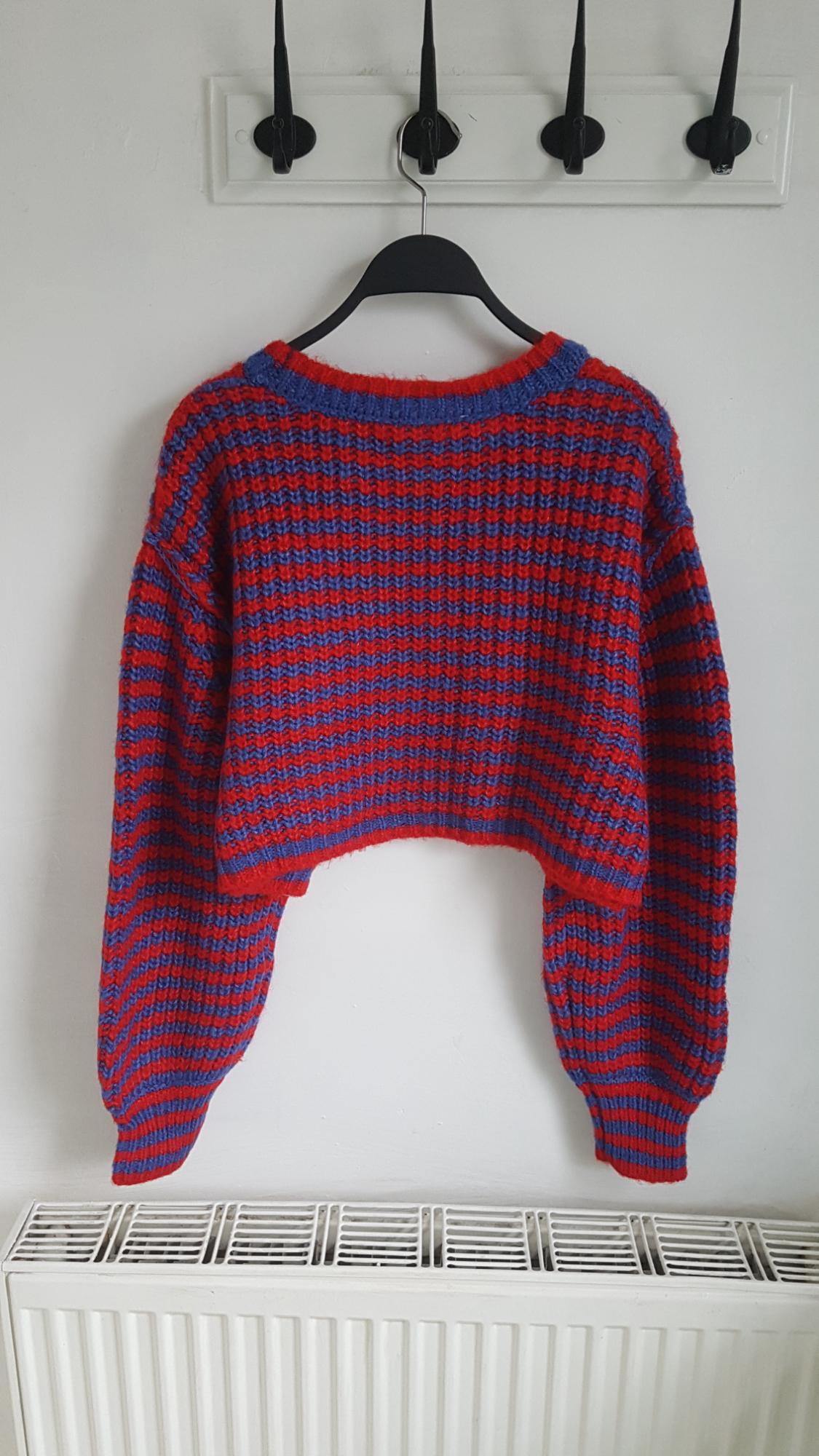 KNIT CROPPED SWEATER WITH BALLOON SLEEVES - Image 5