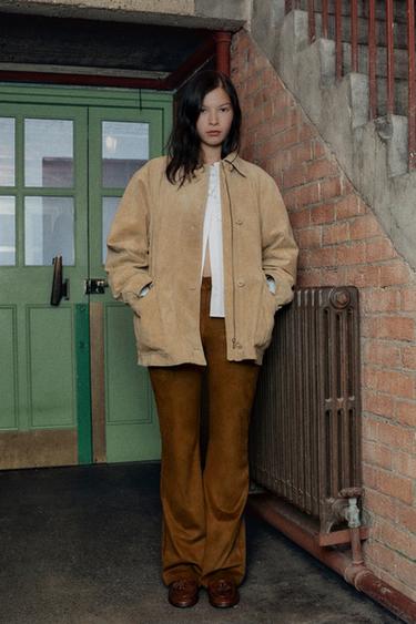 FAUX LEATHER FLARE TROUSERS - Tobacco by Zara - Image 2