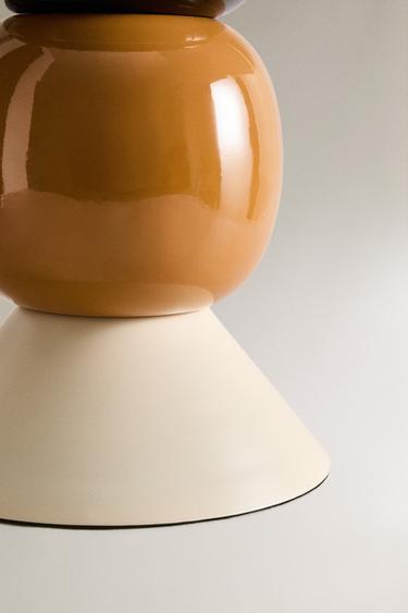 SHINY AND MATTE SIDE TABLE X COLLAGERIE - Mustard by Zara - Image 3