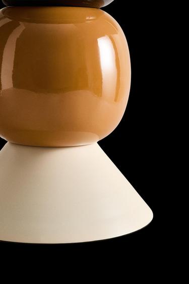 Zara SHINY MATTE SIDE TABLE X COLLAGERIE - Mustard