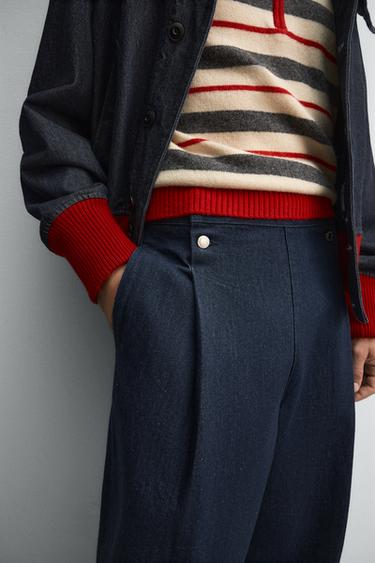 Zara HARRY LAMBERT FOR ZARA X DISNEY 寬鬆版型丹寧長褲 - 海藍色