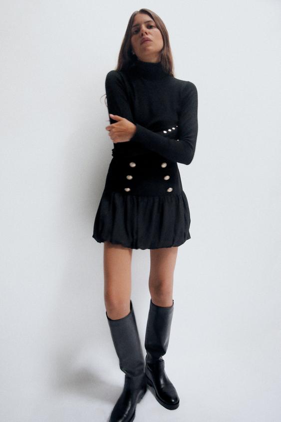 BALLOON MINI SKIRT Black ZARA Singapore