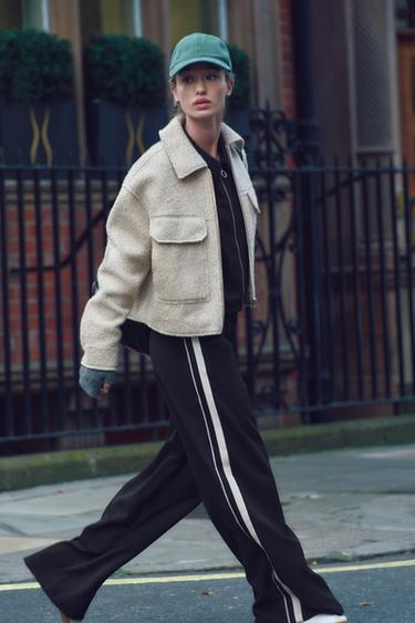 BOUCLÉ JACKET WITH PATCH POCKETS - Beige by Zara - Image 0