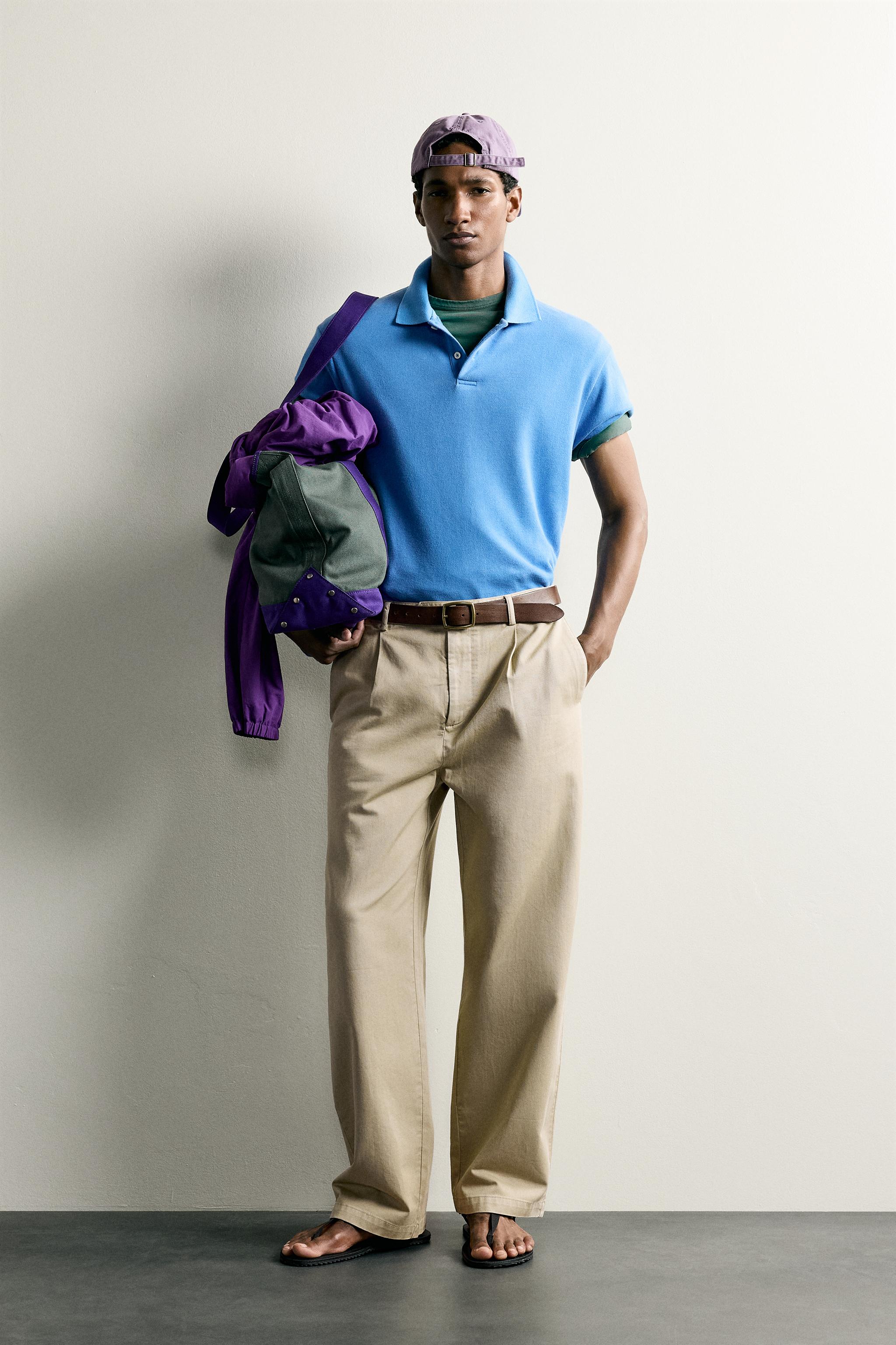 SHORT SLEEVE REGULAR FIT POLO SWEATSHIRT