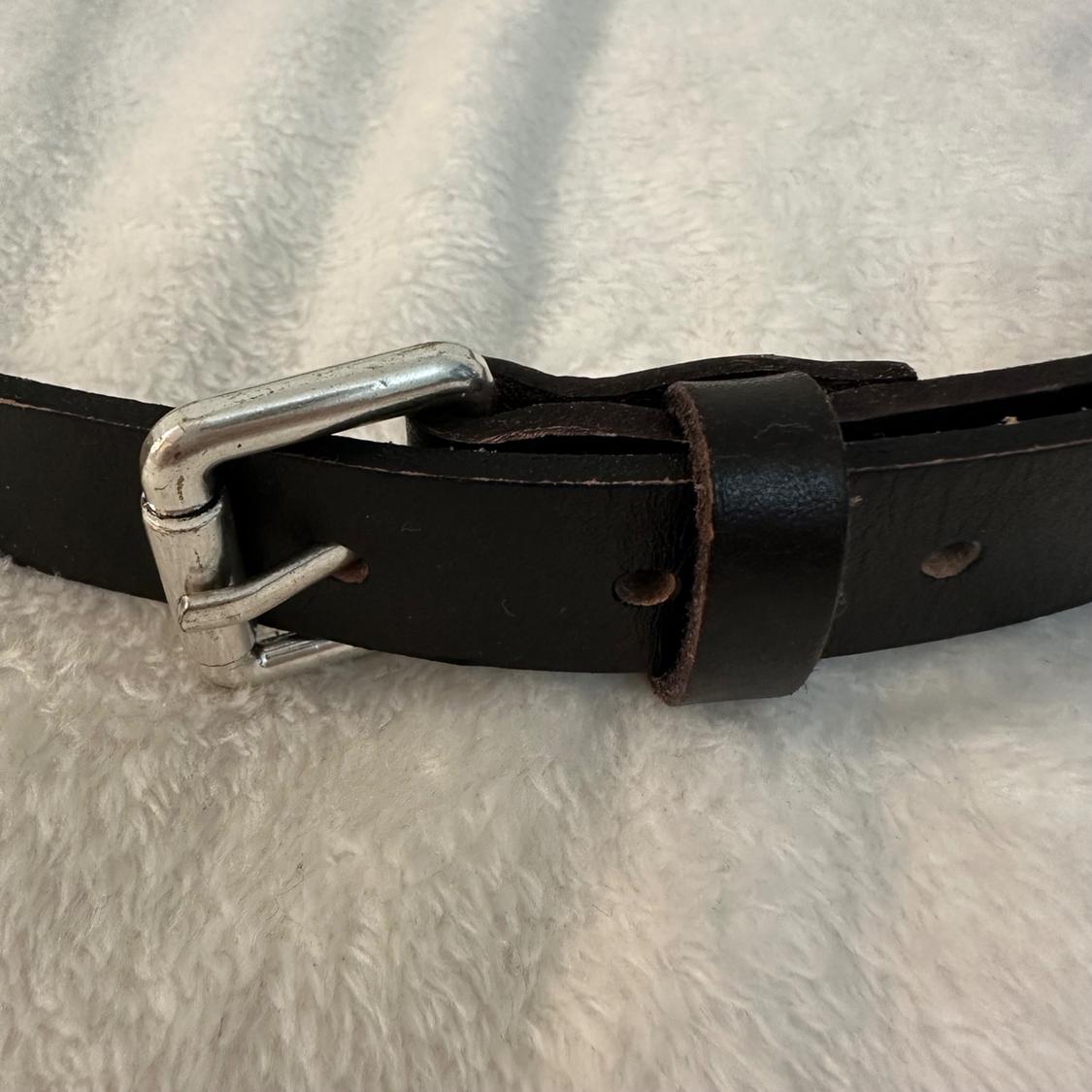 100% LEATHER MULTIPOSITION BUCKLE BELT - Image 4