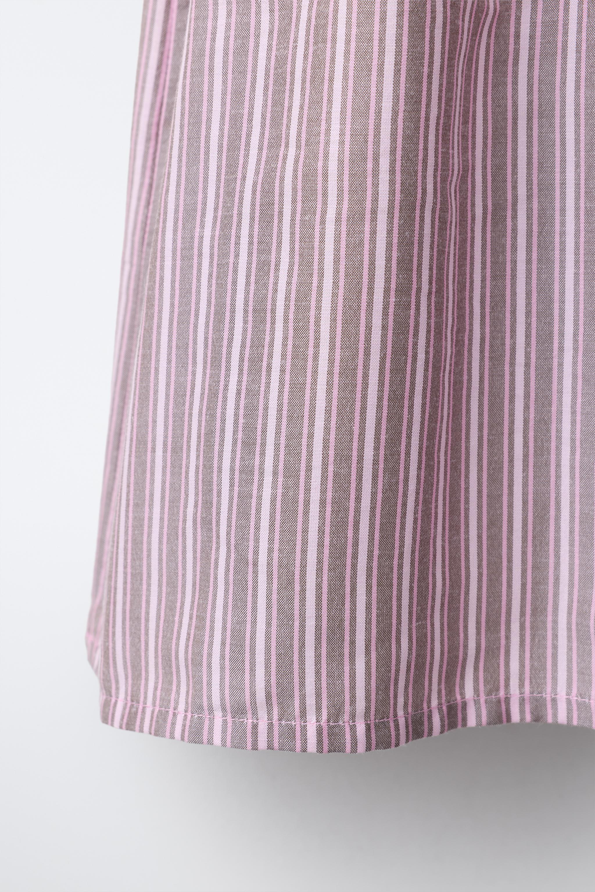 STRIPED TRIM DRESS