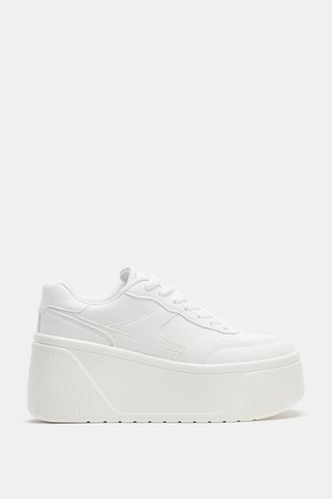 ZAPATILLAS DEPORTIVAS BAMBA FLATFORM - Blanco de Zara