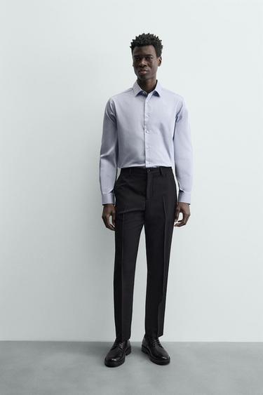 CAMISA SLIM FIT - Celeste de Zara - Imagen 0