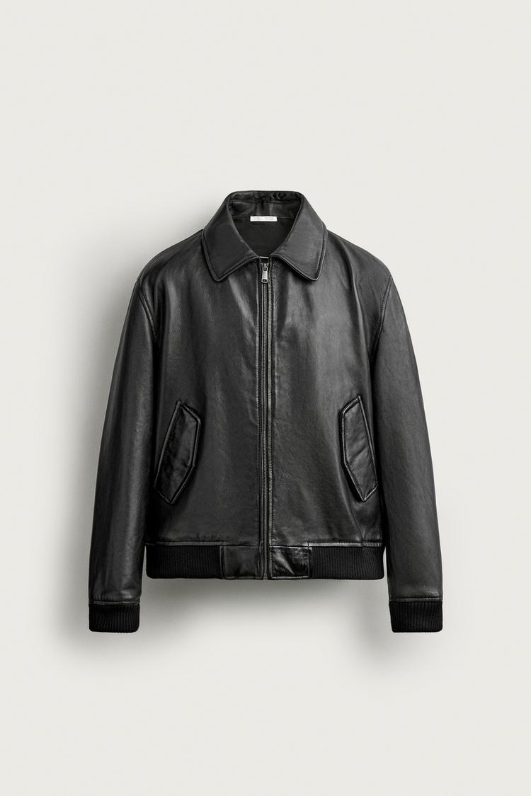 REGULAR FIT LEATHER JACKET