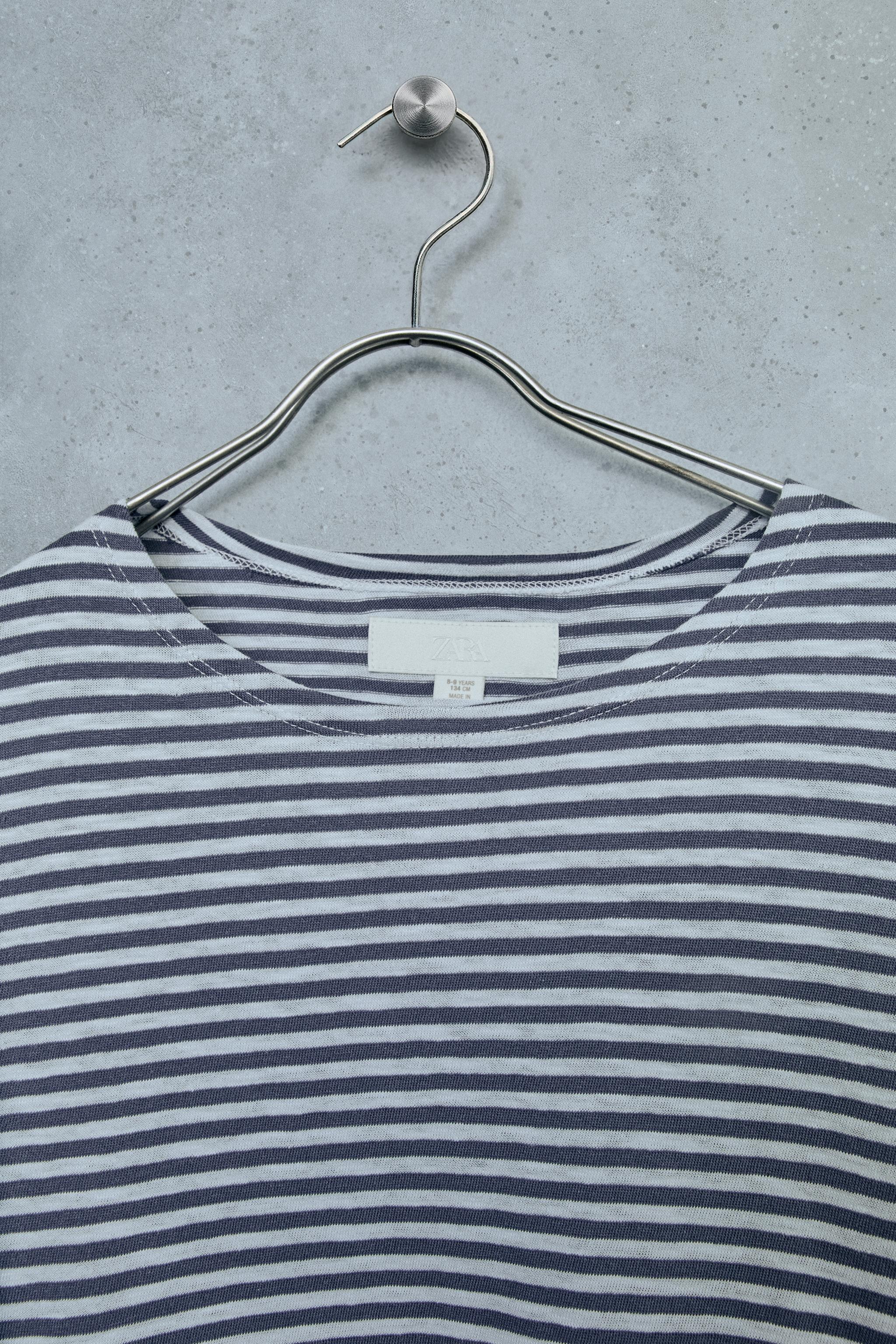 Детские футболки Zara STORIESZ - STRIPED T-SHIRT — фото 4
