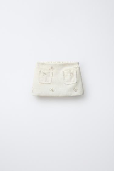 FALDA ESTRUCTURA LAZOS BRILLO - Crudo de Zara